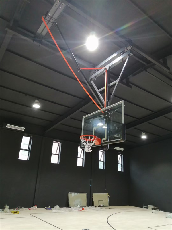 A-LQ-1017 电动折叠悬吊篮球架